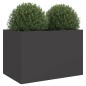vidaXL Pflanzkübel Schwarz 62x40x39 cm Kaltgewalzter Stahl vidaXL Pflanzkübel Schwarz 62x40x39 cm Kaltgewalzter Stahl