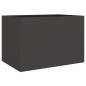 vidaXL Pflanzkübel Schwarz 62x40x39 cm Kaltgewalzter Stahl vidaXL Pflanzkübel Schwarz 62x40x39 cm Kaltgewalzter Stahl