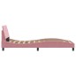 vidaXL Bettgestell mit Kopfteil Rosa 90x200 cm Samt vidaXL Bettgestell mit Kopfteil Rosa 90x200 cm Samt