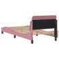 vidaXL Bettgestell mit Kopfteil Rosa 90x200 cm Samt vidaXL Bettgestell mit Kopfteil Rosa 90x200 cm Samt