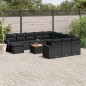 vidaXL 13-tlg. Garten-Sofagarnitur mit Kissen Schwarz Poly Rattan vidaXL 13-tlg. Garten-Sofagarnitur mit Kissen Schwarz Poly Rattan