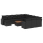 vidaXL 13-tlg. Garten-Sofagarnitur mit Kissen Schwarz Poly Rattan vidaXL 13-tlg. Garten-Sofagarnitur mit Kissen Schwarz Poly Rattan