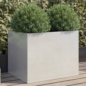 vidaXL Pflanzkübel Silbern 62x47x46 cm Edelstahl