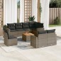 vidaXL 9-tlg. Garten-Sofagarnitur mit Kissen Grau Poly Rattan vidaXL 9-tlg. Garten-Sofagarnitur mit Kissen Grau Poly Rattan