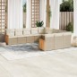 vidaXL 11-tlg. Garten-Sofagarnitur mit Kissen Beige Poly Rattan vidaXL 11-tlg. Garten-Sofagarnitur mit Kissen Beige Poly Rattan