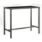 7-tlg. Gartenbar-Set mit Kissen Poly Rattan Grau 7-tlg. Gartenbar-Set mit Kissen Poly Rattan Grau