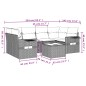 vidaXL 7-tlg. Garten-Sofagarnitur mit Kissen Schwarz Poly Rattan vidaXL 7-tlg. Garten-Sofagarnitur mit Kissen Schwarz Poly Rattan