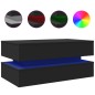vidaXL Couchtisch mit LED-Leuchten Schwarz 90x50x40 cm vidaXL Couchtisch mit LED-Leuchten Schwarz 90x50x40 cm