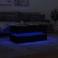 vidaXL Couchtisch mit LED-Leuchten Schwarz 90x50x40 cm vidaXL Couchtisch mit LED-Leuchten Schwarz 90x50x40 cm