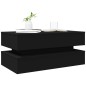 vidaXL Couchtisch mit LED-Leuchten Schwarz 90x50x40 cm vidaXL Couchtisch mit LED-Leuchten Schwarz 90x50x40 cm