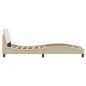 vidaXL Bettgestell mit Kopfteil Creme 90x190 cm Stoff vidaXL Bettgestell mit Kopfteil Creme 90x190 cm Stoff