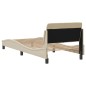 vidaXL Bettgestell mit Kopfteil Creme 90x190 cm Stoff vidaXL Bettgestell mit Kopfteil Creme 90x190 cm Stoff