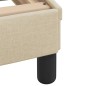 vidaXL Bettgestell mit Kopfteil Creme 90x190 cm Stoff vidaXL Bettgestell mit Kopfteil Creme 90x190 cm Stoff