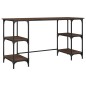 vidaXL Schreibtisch Braun Eichen-Optik 140x50x75 cm Metall vidaXL Schreibtisch Braun Eichen-Optik 140x50x75 cm Metall