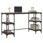 vidaXL Schreibtisch Braun Eichen-Optik 140x50x75 cm Metall vidaXL Schreibtisch Braun Eichen-Optik 140x50x75 cm Metall