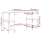 vidaXL Schreibtisch Braun Eichen-Optik 140x50x75 cm Metall vidaXL Schreibtisch Braun Eichen-Optik 140x50x75 cm Metall