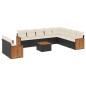 vidaXL 11-tlg. Garten-Sofagarnitur mit Kissen Schwarz Poly Rattan vidaXL 11-tlg. Garten-Sofagarnitur mit Kissen Schwarz Poly Rattan