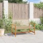 vidaXL Gartenbank Beige 112 cm Poly Rattan und Akazienholz vidaXL Gartenbank Beige 112 cm Poly Rattan und Akazienholz