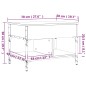 vidaXL Couchtisch Grau Sonoma 70x50x50 cm Holzwerkstoff und Metall vidaXL Couchtisch Grau Sonoma 70x50x50 cm Holzwerkstoff und Metall