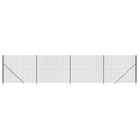 vidaXL Maschendrahtzaun mit Bodenflansch Anthrazit 1,8x10 m