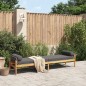 vidaXL Gartenbank mit Kissen Grau Poly Rattan Akazie vidaXL Gartenbank mit Kissen Grau Poly Rattan Akazie