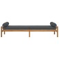 vidaXL Gartenbank mit Kissen Grau Poly Rattan Akazie vidaXL Gartenbank mit Kissen Grau Poly Rattan Akazie