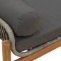 vidaXL Gartenbank mit Kissen Grau Poly Rattan Akazie vidaXL Gartenbank mit Kissen Grau Poly Rattan Akazie