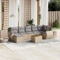 vidaXL 8-tlg. Garten-Sofagarnitur mit Kissen Beige Poly Rattan vidaXL 8-tlg. Garten-Sofagarnitur mit Kissen Beige Poly Rattan