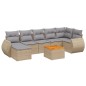 vidaXL 8-tlg. Garten-Sofagarnitur mit Kissen Beige Poly Rattan vidaXL 8-tlg. Garten-Sofagarnitur mit Kissen Beige Poly Rattan