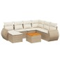 vidaXL 8-tlg. Garten-Sofagarnitur mit Kissen Beige Poly Rattan vidaXL 8-tlg. Garten-Sofagarnitur mit Kissen Beige Poly Rattan