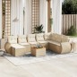 vidaXL 9-tlg. Garten-Sofagarnitur mit Kissen Beige Poly Rattan vidaXL 9-tlg. Garten-Sofagarnitur mit Kissen Beige Poly Rattan