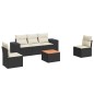 vidaXL 6-tlg. Garten-Sofagarnitur mit Kissen Schwarz Poly Rattan vidaXL 6-tlg. Garten-Sofagarnitur mit Kissen Schwarz Poly Rattan
