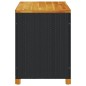 vidaXL Gartentruhe Schwarz 110x55x63 cm Poly Rattan Akazienholz vidaXL Gartentruhe Schwarz 110x55x63 cm Poly Rattan Akazienholz