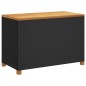 vidaXL Gartentruhe Schwarz 110x55x63 cm Poly Rattan Akazienholz vidaXL Gartentruhe Schwarz 110x55x63 cm Poly Rattan Akazienholz