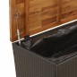 vidaXL Gartentruhe Schwarz 110x55x63 cm Poly Rattan Akazienholz vidaXL Gartentruhe Schwarz 110x55x63 cm Poly Rattan Akazienholz
