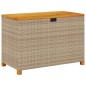vidaXL Gartentruhe Beige 110x55x63 cm Poly Rattan Akazienholz vidaXL Gartentruhe Beige 110x55x63 cm Poly Rattan Akazienholz