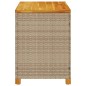 vidaXL Gartentruhe Beige 110x55x63 cm Poly Rattan Akazienholz vidaXL Gartentruhe Beige 110x55x63 cm Poly Rattan Akazienholz