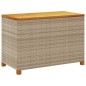 vidaXL Gartentruhe Beige 110x55x63 cm Poly Rattan Akazienholz vidaXL Gartentruhe Beige 110x55x63 cm Poly Rattan Akazienholz