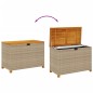 vidaXL Gartentruhe Beige 110x55x63 cm Poly Rattan Akazienholz vidaXL Gartentruhe Beige 110x55x63 cm Poly Rattan Akazienholz