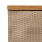 vidaXL Gartentruhe Beige 110x55x63 cm Poly Rattan Akazienholz vidaXL Gartentruhe Beige 110x55x63 cm Poly Rattan Akazienholz