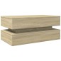 vidaXL Couchtisch mit LED-Leuchten Sonoma-Eiche 90x50x40 cm vidaXL Couchtisch mit LED-Leuchten Sonoma-Eiche 90x50x40 cm