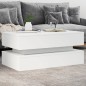 vidaXL Couchtisch mit LED-Leuchten Weiß 90x50x40 cm vidaXL Couchtisch mit LED-Leuchten Weiß 90x50x40 cm