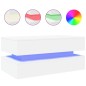 vidaXL Couchtisch mit LED-Leuchten Weiß 90x50x40 cm vidaXL Couchtisch mit LED-Leuchten Weiß 90x50x40 cm