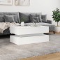 vidaXL Couchtisch mit LED-Leuchten Weiß 90x50x40 cm vidaXL Couchtisch mit LED-Leuchten Weiß 90x50x40 cm