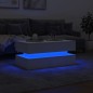 vidaXL Couchtisch mit LED-Leuchten Weiß 90x50x40 cm vidaXL Couchtisch mit LED-Leuchten Weiß 90x50x40 cm