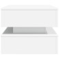 vidaXL Couchtisch mit LED-Leuchten Weiß 90x50x40 cm vidaXL Couchtisch mit LED-Leuchten Weiß 90x50x40 cm