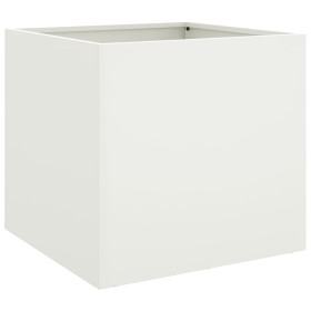 vidaXL Pflanzkübel Weiß 42x40x39 cm Kaltgewalzter Stahl