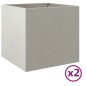 vidaXL Pflanzkübel 2 Stk. Silbern 42x40x39 cm Edelstahl vidaXL Pflanzkübel 2 Stk. Silbern 42x40x39 cm Edelstahl