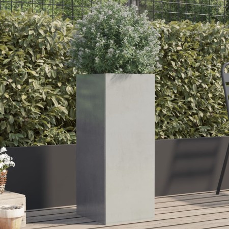 vidaXL Pflanzkübel Silbern 32x27,5x75 cm Edelstahl