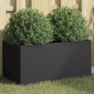 vidaXL Pflanzkübel Schwarz 62x30x29 cm Kaltgewalzter Stahl vidaXL Pflanzkübel Schwarz 62x30x29 cm Kaltgewalzter Stahl
